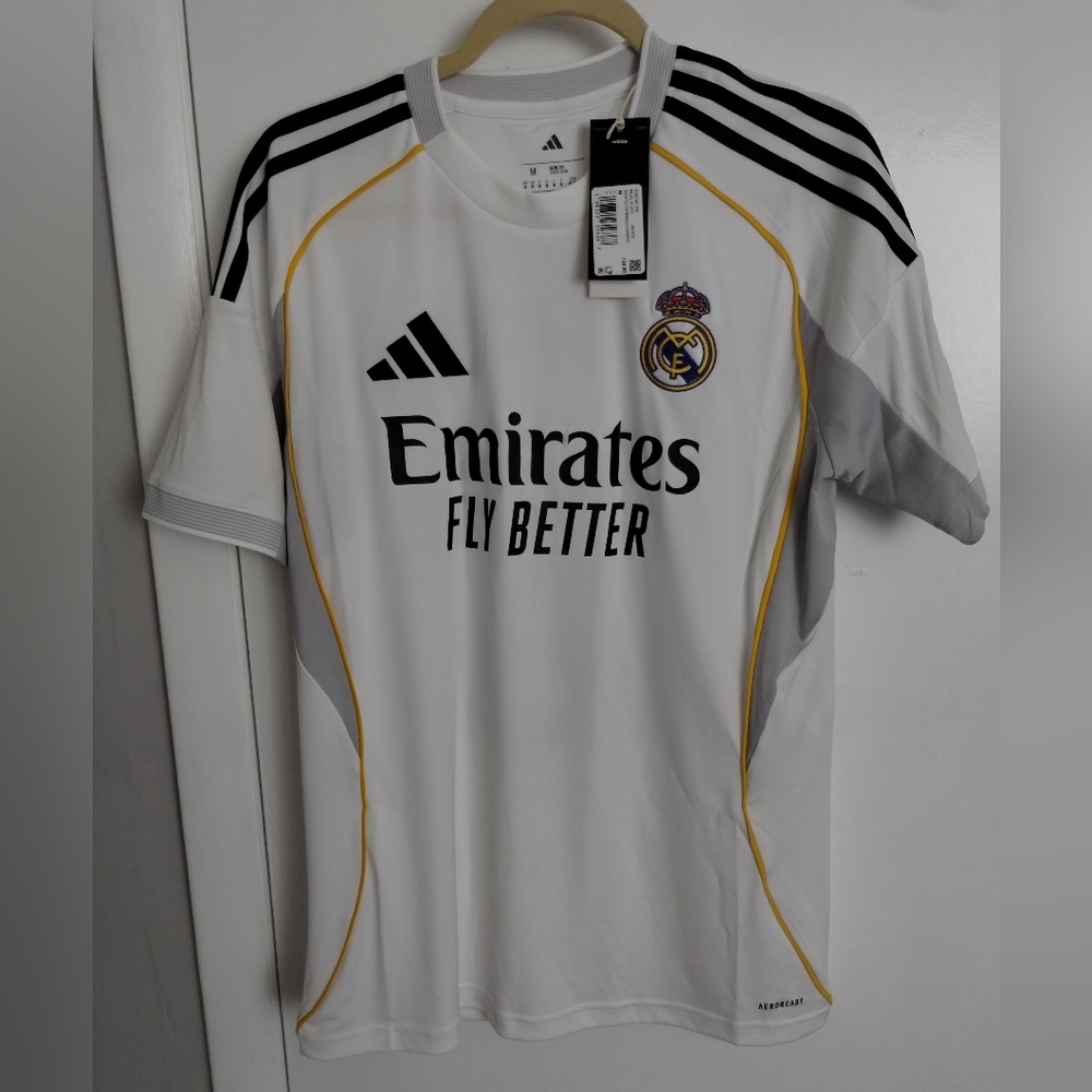 Adidas White and Black Real Madrid Jersey